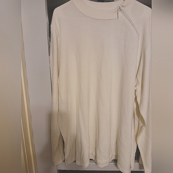 Women's Size 3X Quacker Factory Long Sleeve Pull Over Sweater Rhinestone Detail - Picture 1 of 7